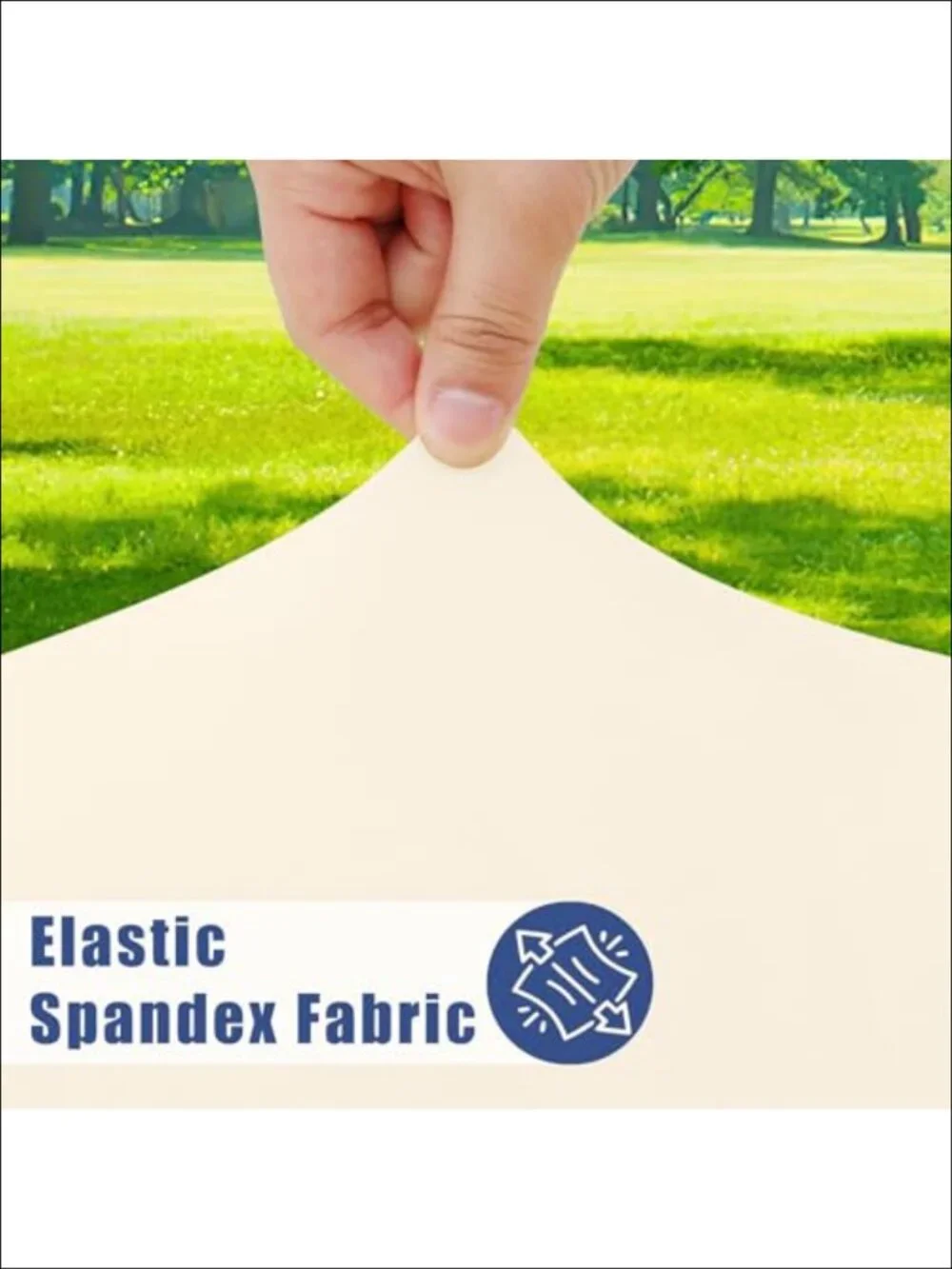 2 Pack Rectangle Spandex Fitted Tablecloth 6FT Elastic Waterproof Washable